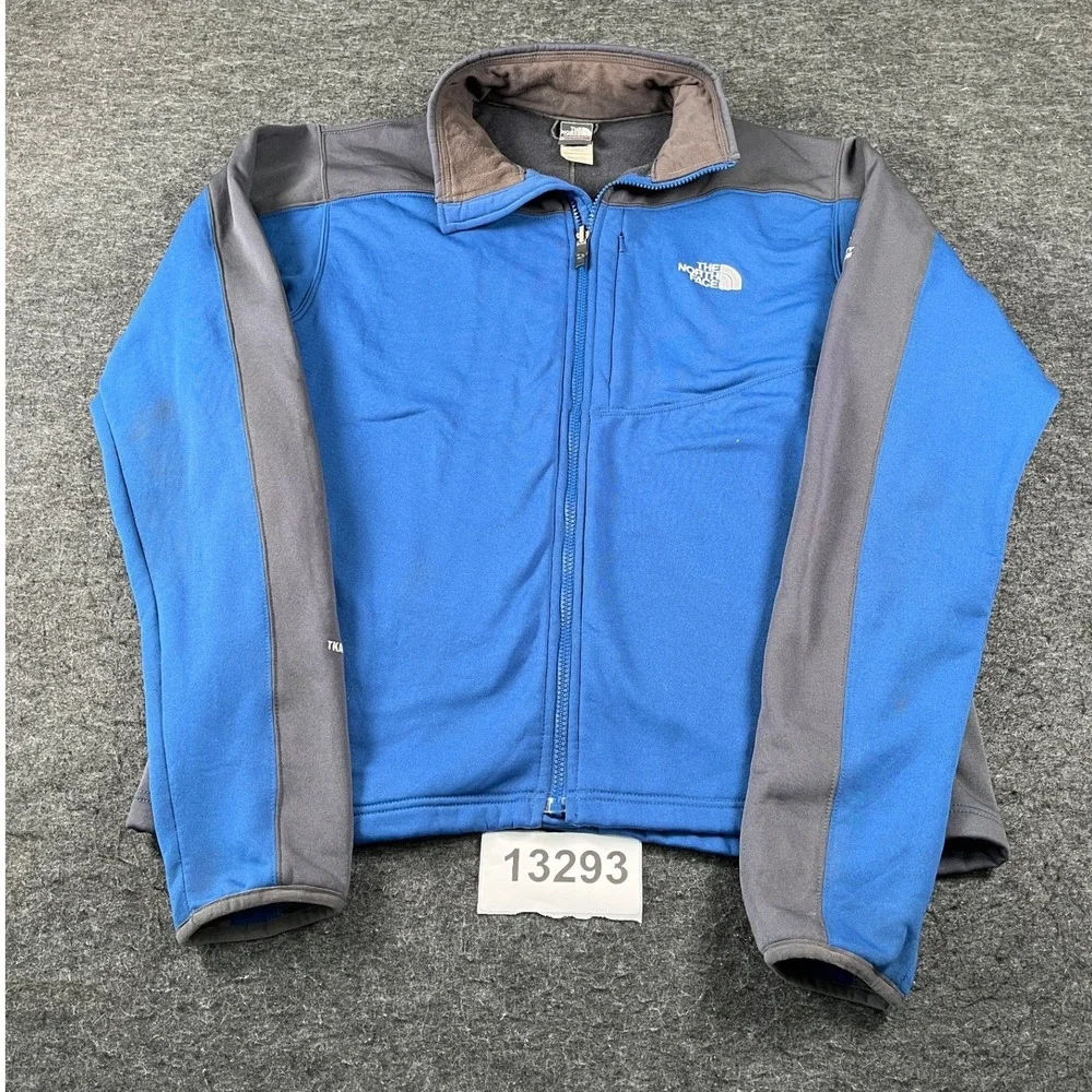 The North Face Flight Series Fleece Jacket Mens XL Blue Gray Colorblock Full Zip